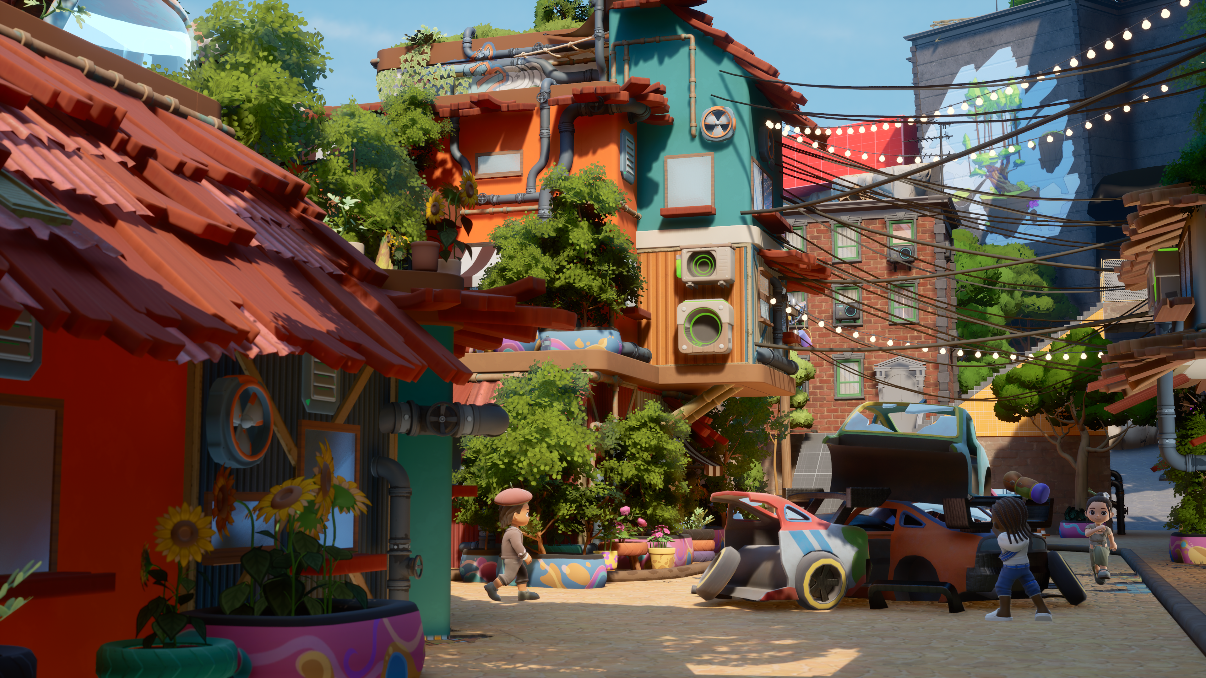 Les rues de Gridfall dans Loftia.